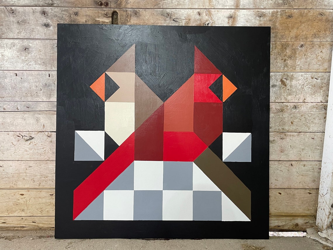 Barn Quilt Handmade Bird Barn Quilt Robin Customizable Etsy