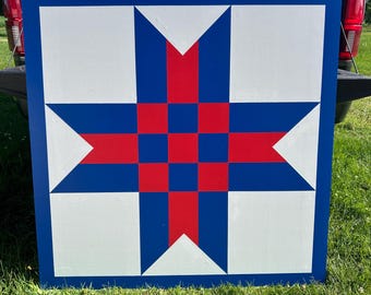 Custom Barn Quilt: Handmade MDO Exterior Art, Indoor/Outdoor Decor