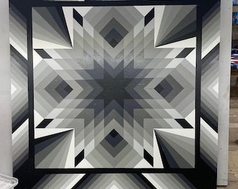 Handmade Star Barn Quilt, Customizable Outdoor Decor