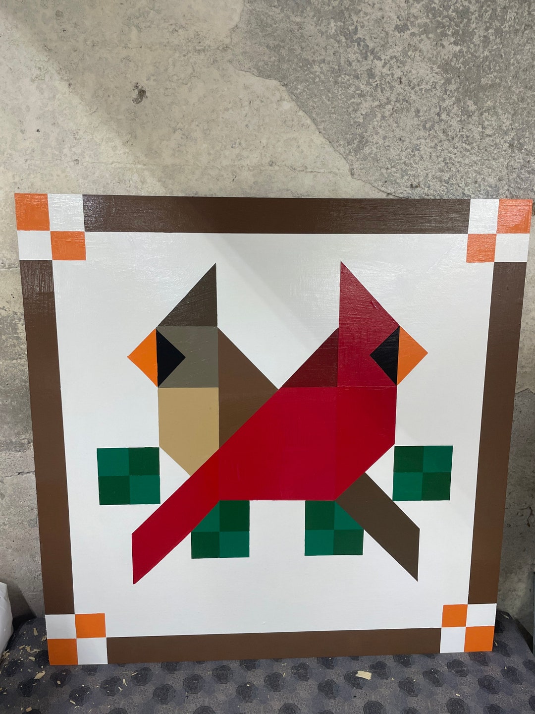 Barn Quilt, Handmade, Bird Barn Quilt, Robin, Customizable, MDO