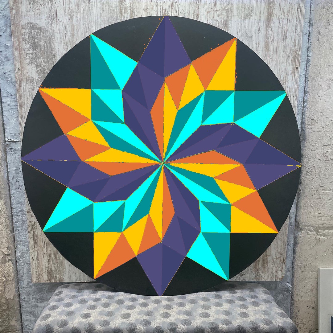 Round Barn Quilt Barn Quilt Custom Barn Quilt Barn Quilts Etsy