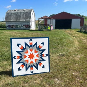 Custom Barn Quilt: Handmade MDO Exterior Art, Indoor/Outdoor Decor