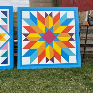 Custom Barn Quilt: Large Handmade MDO Outdoor Wall Art