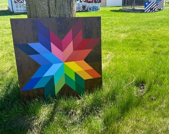Custom Barn Quilt, Large Handmade MDO Outdoor Wall Art
