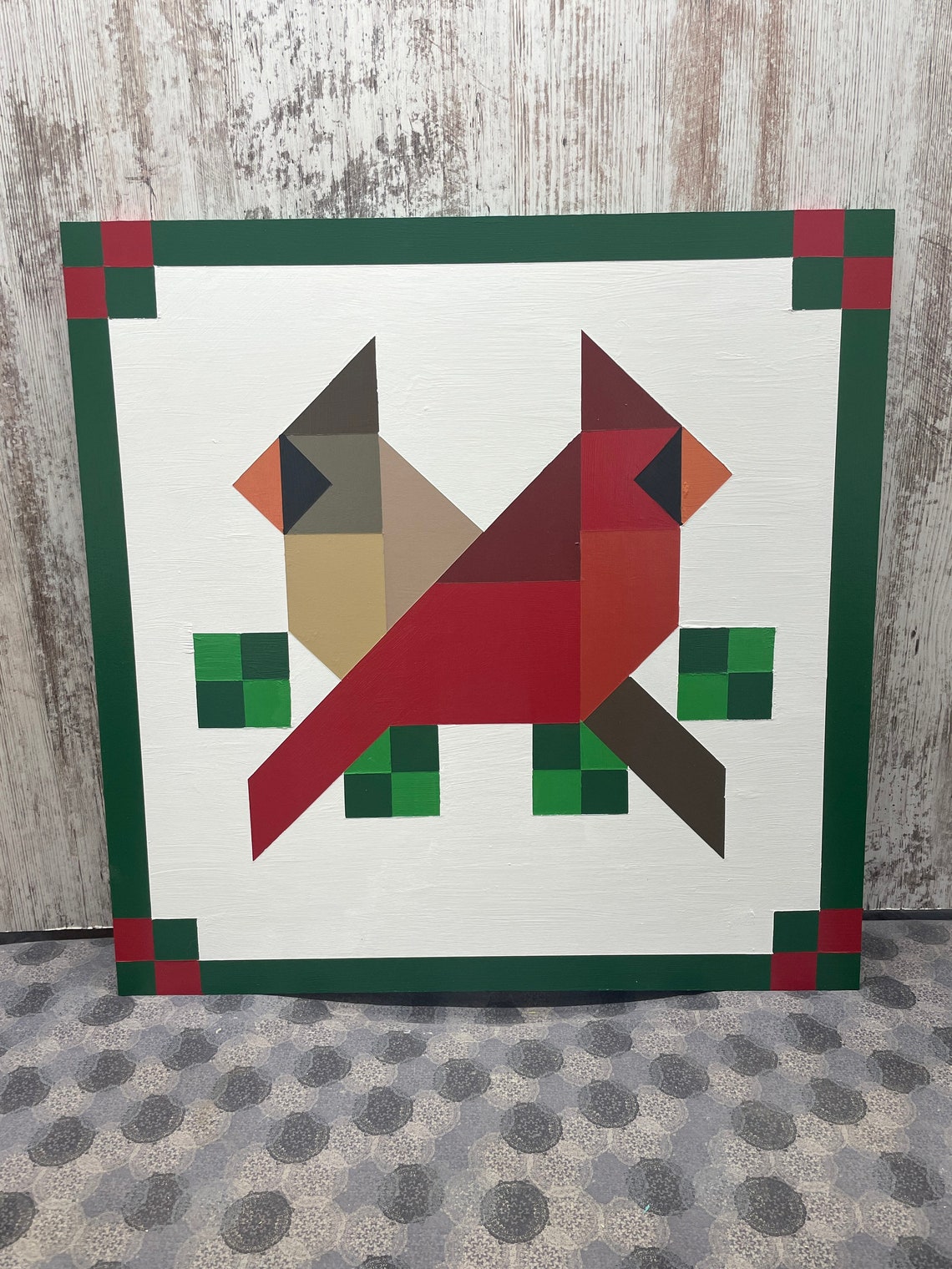 Barn Quilt Handmade Bird Barn Quilt Robin Customizable Etsy