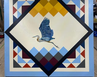 Custom Barn Quilt: Large Handmade MDO Outdoor Art, You Pick Colors