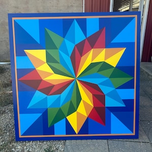 Custom Large Barn Quilt: Handmade MDO Exterior Art, Indoor/Outdoor
