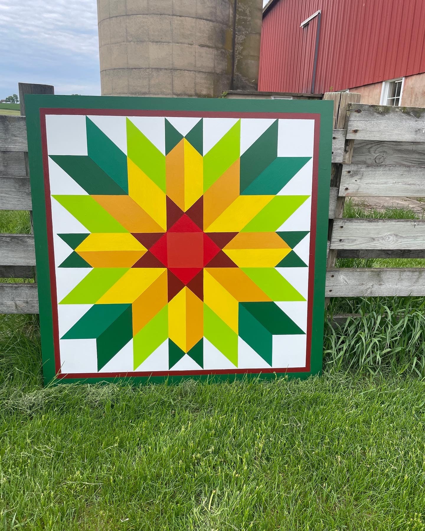 Barn Quilt Handmade Flower Barn Quilt Robin Customizable Etsy