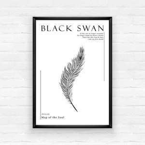 BTS Aesthetic Minimalist Print - Black Swan (digital download)