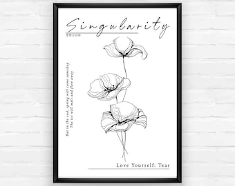 BTS Aesthetic Minimalist Print - Singularity (digitaler Download)