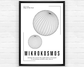 BTS Aesthetic Minimalist Print - Mikrokosmos (digitaler Download)