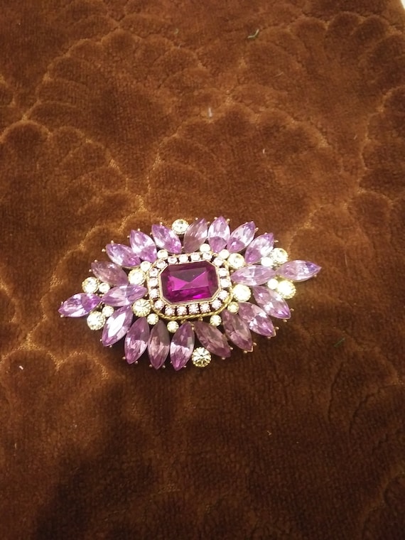 Mid-century Amethyst Brooch