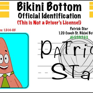 Patrick Star Id Card
