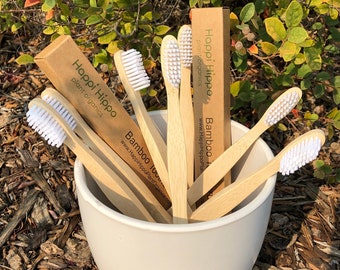Bamboo Toothbrush Value Pack: Eco-Friendly Biodegradable Wooden Handles