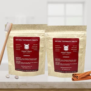 2 Jumbo Vorteilspackung Natürliche Zimt Zahnpasta-Tabletten (je 120 Tabletten - 4 Monatspackung)