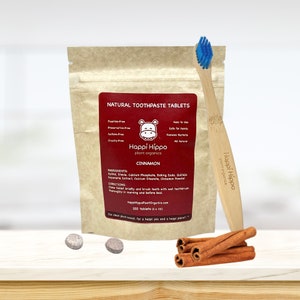 Jumbo Pack Cinnamon Zero Waste Zahnpasta-Tabletten, plastikfreie Zahnpasta, Chew Tabs (120 Tabs)