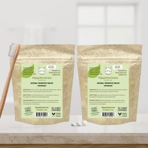 Fluoridfreie Zahnpastatabletten | Reisefreundliche Zahnpasta | Zero Waste Mundpflege | Neuwertig | Plastikfreie Zahnpasta | Reiseutensilien