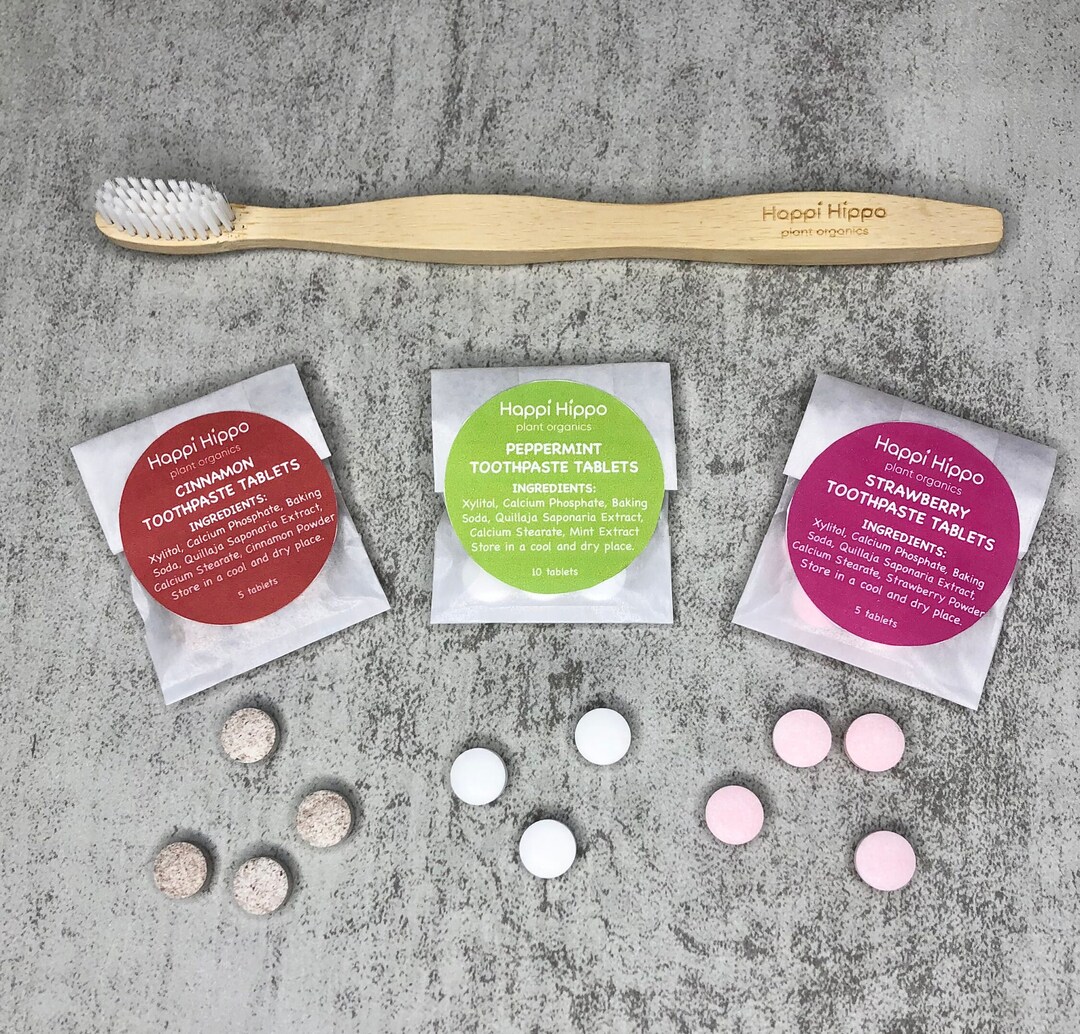 Sample Pack Toothpaste Tablets, Plastic Free, Zerowaste, Chew Tabs 10