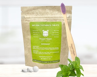 Mint Toothpaste Tabs – 120 Count | Chewable, Plastic-Free, Zero Waste Toothpaste for Travel or Home