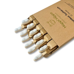 12-Pack Bamboo Toothbrushes | Soft Bristles | Eco-Friendly, Biodegradable, Zero Waste Oral Care