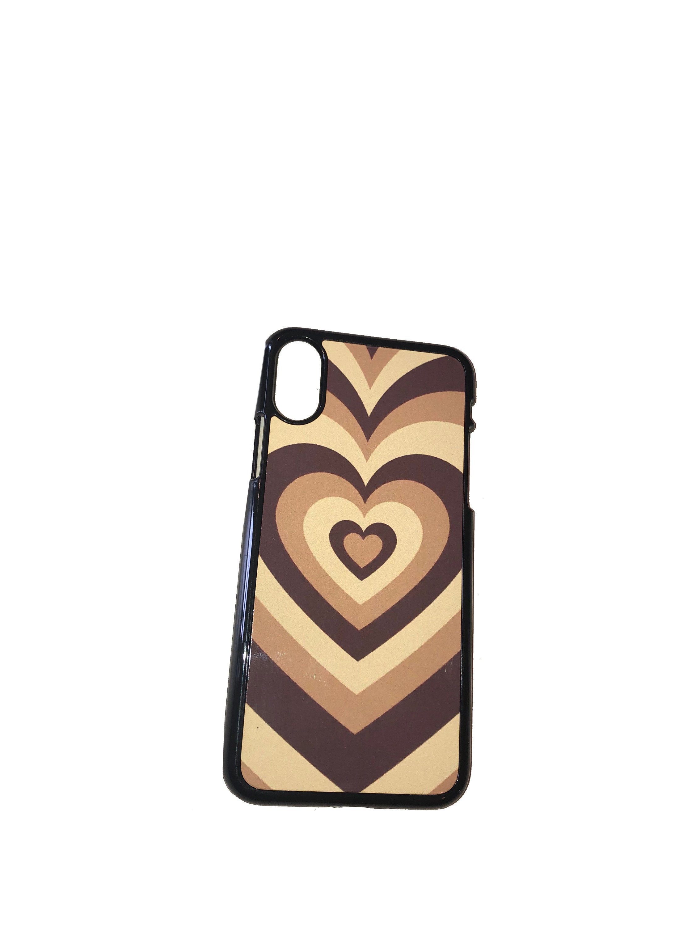 Brown heart aesthetic phone case for iPhone X Etsy
