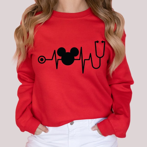 Mickey Minnie Nurse Medical Digital Image | SVG Cut File | Custom Shirts File | Cricut Cutting Files | Mickey Doctor Images | Stethoscope