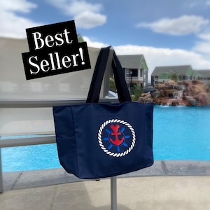 Personalized Disney Cruise Tote Bag with Zipper or Pockets | Custom Mickey Minnie Cruise Bag | DCL Fish Extender Gift | Family Vacation Trip