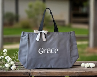 Personalized Bridesmaid Gift Bags | Custom Tote Bags Bridesmaids | Bachelorette Bags for Bridal Party | Maid of Honor Proposal Gifts