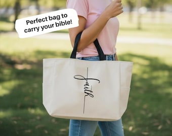 Personalized Bible Bag | Small Bag to Carry Bible for Church | Prayer Tote Bag for Women