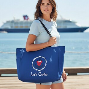 Personalized Disney Cruise Tote Bag with Zipper or Pockets | Custom Disney Vacation Cruise Bag | DCL Fish Extender Gift | Pixie Dust Gift