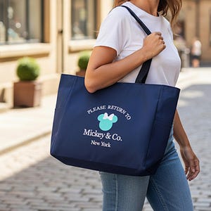 Personalized Disney Mickey & Co. Tote Bag with Zipper or Pockets | Minnie Mouse Tote Bag for Girls Trip