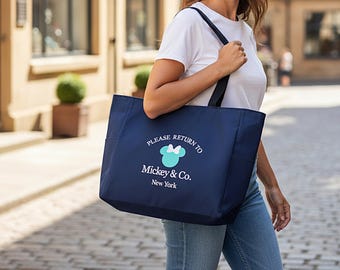 Personalized Disney Mickey & Co. Tote Bag with Zipper or Pockets | Minnie Mouse Tote Bag for Girls Trip