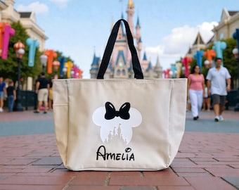 Bolsa de Disney personalizada con cremallera o bolsillos / Bolsas de viaje para vacaciones de Disney / Bolsa de fin de semana de Magic Kingdom / Regalo de Pixie Dust