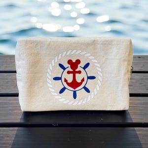 Personalized Disney Cruise Bag for Travel | Custom Mickey Minnie Cruise Zipper Pouch | Fish Extender Gift for DCL Cruise | Pixie Dust Gift