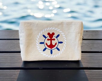 Personalized Disney Cruise Bag for Travel | Custom Mickey Minnie Cruise Zipper Pouch | Fish Extender Gift for DCL Cruise | Pixie Dust Gift