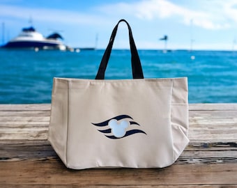 Bolsa de tela personalizada para cruceros Disney con cremallera o bolsillos / Regalo DCL Fish Extender Pixie Dust / Bolsa de crucero de Mickey y Minnie