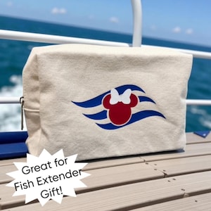 Personalized Disney Cruise Travel Bag | Custom Mickey Minnie Cruise Zipper Pouch | Fish Extender Gift for DCL Cruise
