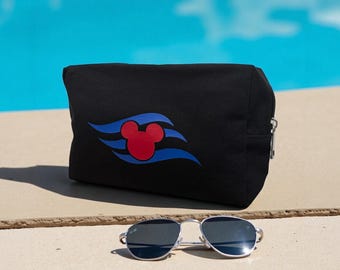 Personalized Disney Cruise Travel Bag | Custom Mickey Minnie Small Zipper Pouch | DCL Fish Extender Gift for Cruise