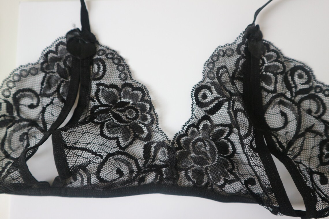 Crotchless Lingerie Set Peephole Bra Subana Lingerie | Etsy