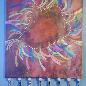 Mkufu-Painting With Curated Beads&Charms