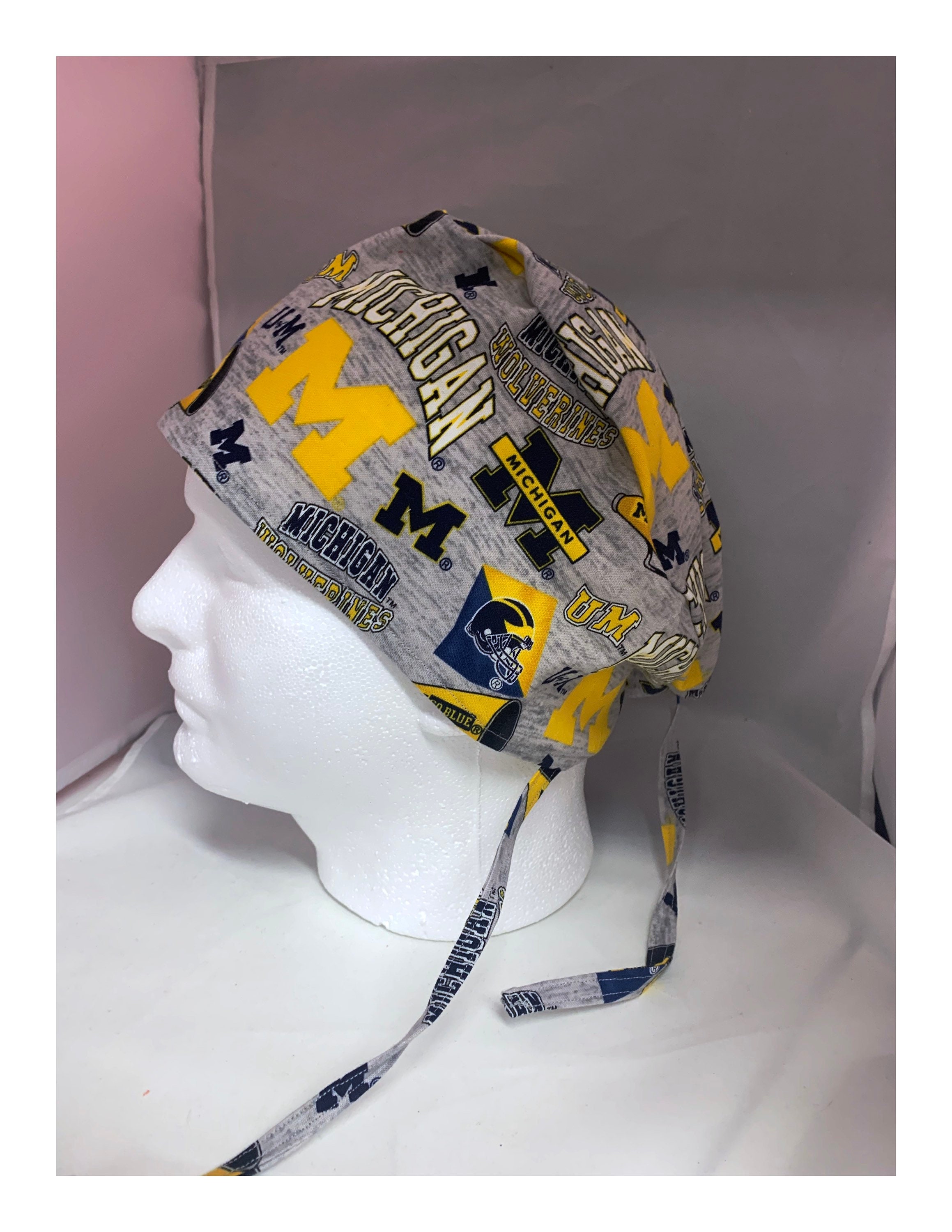 Gray Michigan Surgical hats surgical caps caps surgeon Etsy