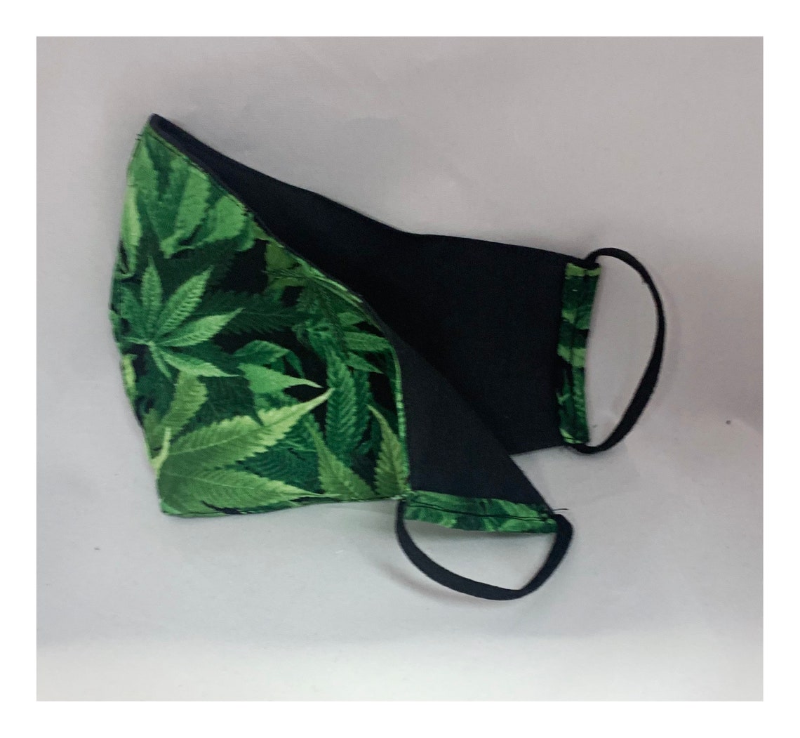 Pot Leaf Face Mask 420 Cannabis Leaves Face Mask Marijuana Etsy