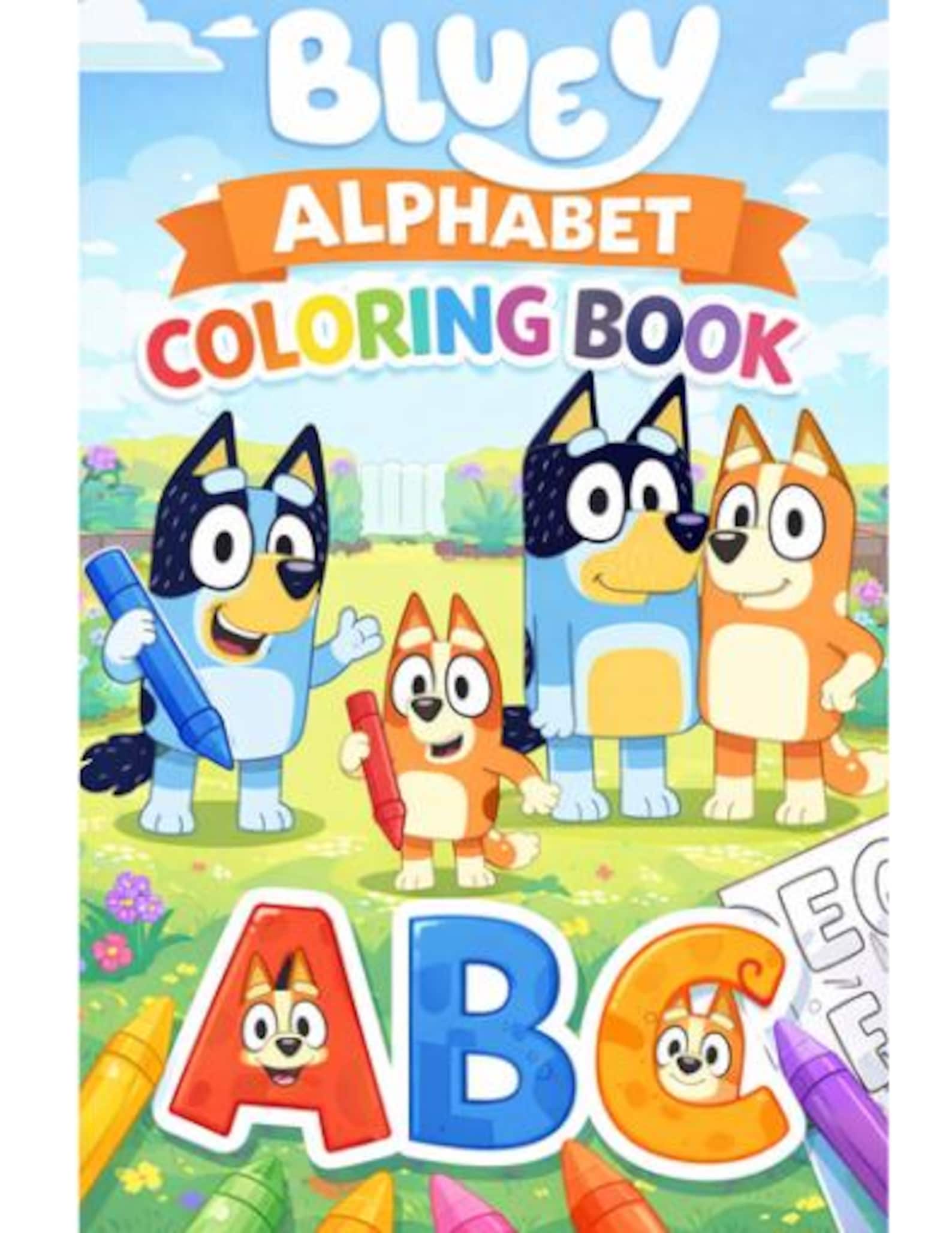 Bluey Alphabet Coloring Book A to Z - Etsy