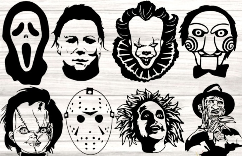 Download Scary Movie Characters Svg Bundle Chucky Svg Saw Svg | Etsy