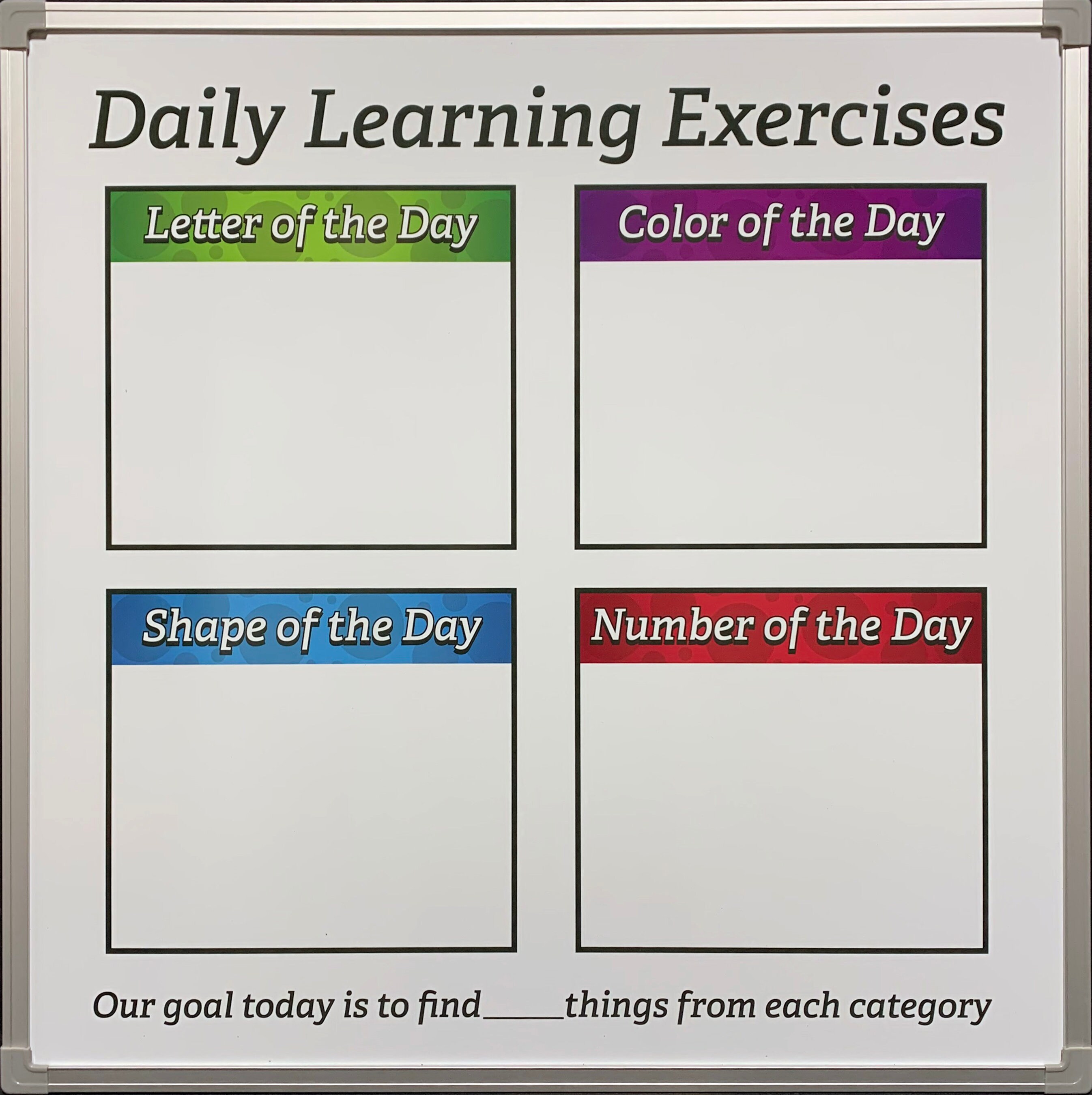 Teaching Aid Whiteboard Daily Learning Etsy