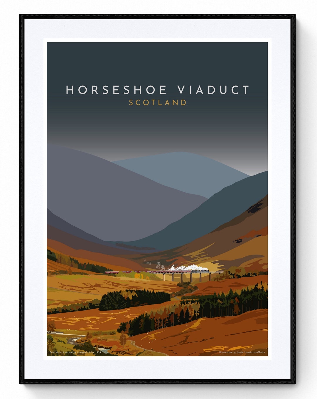 Horseshoe Curve Viaduct Jacobite Steam Train Scotland. Etsy