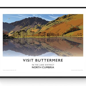 Buttermere Lake District Cumbria Travel Prints Wall Digital Art Home Décor Travel Poster