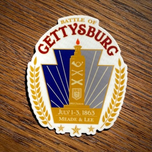 Adesivo in vinile della battaglia di Gettysburg della guerra civile 160 °