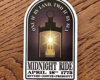 Rev War 250 Midnight Ride Vinyl Sticker