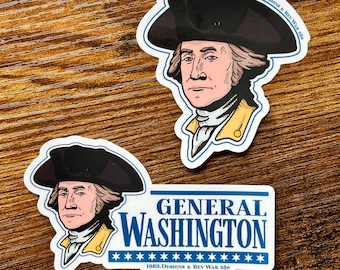 Rev War 250 General Washington Vinyl Sticker